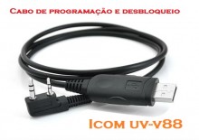 Cabo de Programao e Desbloqueio do Radio Icom UV-V88 Dual band VHF/UHF