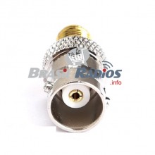 Conector BNC Femea para SMA Femea